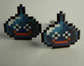 slime - dragon quest Cufflinks // Video Game Cufflinks // Geek Wedding Cufflinks // Gamer Wedding Cuff Links // Groomsmen Gift