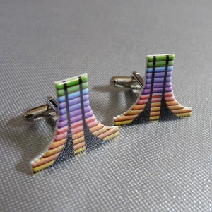 Atari Logo Cufflinks // Video Game Cufflinks // Geek Wedding Cufflinks // Gamer Wedding Cuff Links // Groomsmen Gift