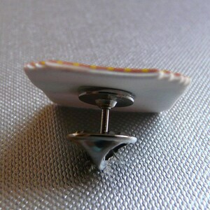 BurgerTime Hamburger Pin // Arcade Nintendo Hat Pin // Tie Tack // Retro lapel pin // resin coated shrink plastic similar to enamel pin image 3