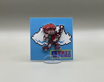 Scott Pilgrim Bass Pin // Scott Pilgrim VS The World // Scott Pilgrim Comic Game  // resin coated shrink plastic similar to enamel pin