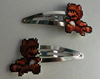 wanna buy a squirrel - super mario 3 tanooki barrettes