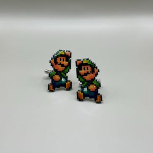 Luigi Cufflinks // Super Mario 3 Cufflinks // Luigi Super Mario 3 // Luigi Accessories // Gamer Wedding Cufflinks // Mario Groomsmen Gift