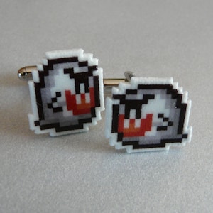 don&#39;t look now - super mario 3 Cufflinks // Video Game Cufflinks // Geek Wedding Cufflinks // Gamer Wedding Cuff Links // Groomsmen Gift