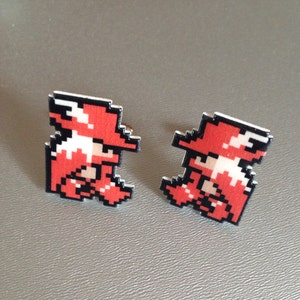 red mage final fantasy Cufflinks // Video Game Cufflinks // Geek Wedding Cufflinks // Gamer Wedding Cuff Links // Groomsmen Gift image 1