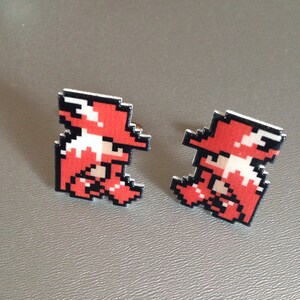 red mage final fantasy Cufflinks // Video Game Cufflinks // Geek Wedding Cufflinks // Gamer Wedding Cuff Links // Groomsmen Gift image 2