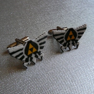 may the triforce be with you - zelda Cufflinks // Video Game Cufflinks // Geek Wedding Cufflinks // Gamer Wedding Cuff Links