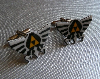 may the triforce be with you - zelda Cufflinks // Video Game Cufflinks // Geek Wedding Cufflinks // Gamer Wedding Cuff Links