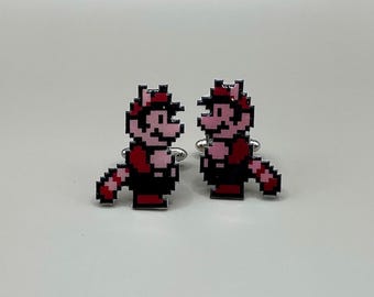 Raccoon Mario Cufflinks // Raccoon Mario // Video Game Cufflinks // Geek Wedding Cufflinks // Gamer Wedding Cuff Links // Groomsmen Gift