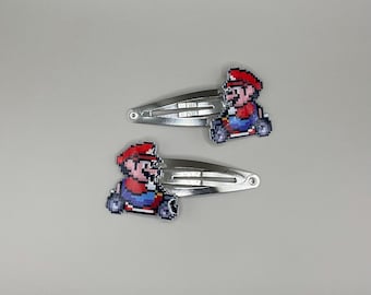 Mario Kart Barrettes // MarioKart Barrettes // Gamer Barrettes // Mario Barrettes // Nerdy Barrettes // Gamer Girl Hair // Nintendo