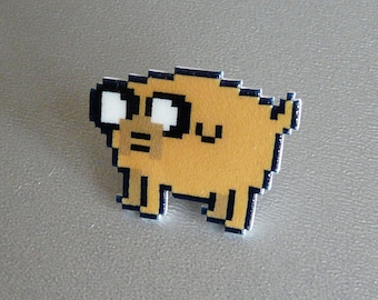 adventure time jake the dog pin // Nintendo Hat Pin // Tie Tack // Retro lapel pin // resin coated shrink plastic similar to enamel pin