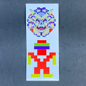 Sinistar Robotron 2084 Pixelated Sticker Pack // Arcade Game Stickers // Williams Video Game Stickers // Car Decals image 1