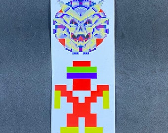 Sinistar Robotron 2084 Pixelated Sticker Pack  // Arcade Game Stickers // Williams Video Game Stickers // Car Decals