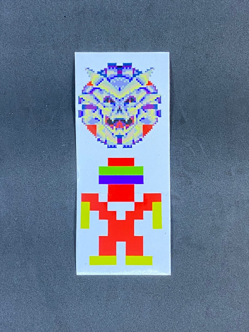 Sinistar Robotron 2084 Pixelated Sticker Pack // Arcade Game Stickers // Williams Video Game Stickers // Car Decals image 1