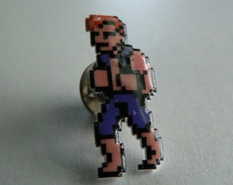 double dragon pin // Nintendo Hat Pin // Tie Tack // Retro lapel pin // resin coated shrink plastic similar to enamel pin