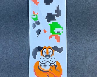 Duck Hunt Pixelated Sticker Pack  // Video Game Stickers // Nintendo Stickers // Car Decals // Duck Laughing Dog