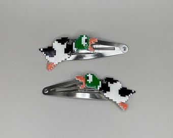 Duck Hunt Barrettes // DuckHunt Barrettes // Duck Barrettes // Geek Barrettes // Nerdy Barrettes // Gamer Girl // Duck Hunt // Retro Game