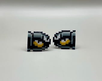 Bullet Bill Super Mario 3 Cufflinks // Video Game Cufflinks // Geek Wedding Cufflinks // Gamer Wedding Cuff Links // Groomsmen Gift