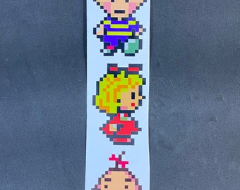 Earthbound Pixelated Sticker Pack  // Video Game Stickers // Nintendo Stickers // Car Decals // Ness Mr Saturn Paula Polestar