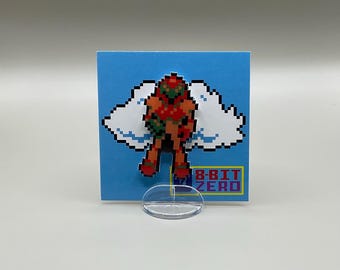 Metroid pin // Samus Pin // Metroid  // Nintendo Hat Pin // Tie Tack // Retro lapel pin // resin coated shrink plastic similar to enamel pin