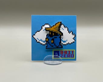 Final Fantasy Black Mage Pin // Nintendo Hat Pin // Black Mage // Final Fantasy // resin coated shrink plastic similar to enamel pin