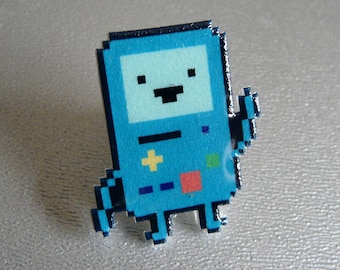 adventure time beemo BMO pin // Nintendo Hat Pin // Tie Tack // Retro lapel pin // resin coated shrink plastic similar to enamel pin