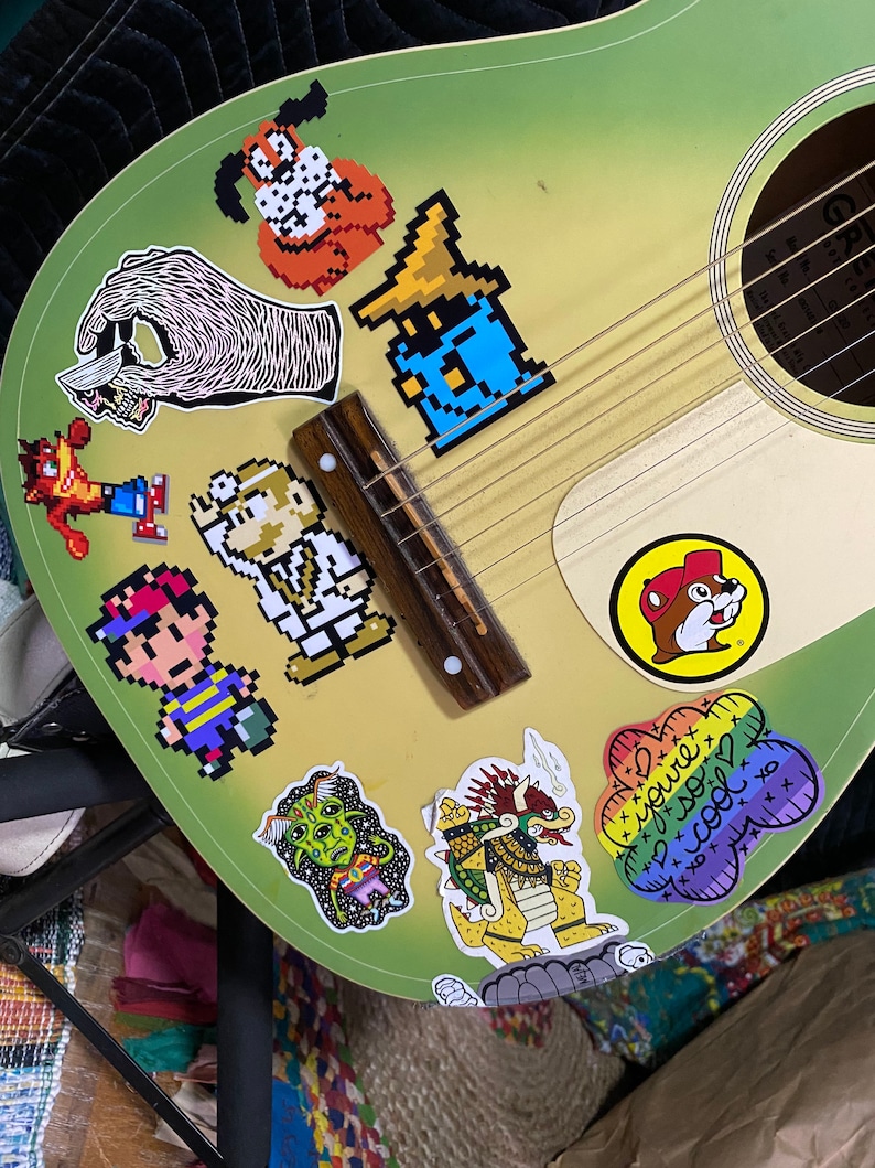Bowser Pixelated Sticker Pack // Super Mario Video Game Stickers // Nintendo Stickers // Car Decals // Kiss Cut Vinyl Stickers image 2