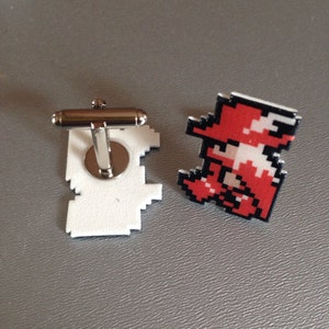 red mage final fantasy Cufflinks // Video Game Cufflinks // Geek Wedding Cufflinks // Gamer Wedding Cuff Links // Groomsmen Gift image 3