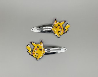 Pikachu Barrettes // Pokémon Barrettes // Pikachu // Geek Barrettes // Nerdy Barrettes // Gamer Girl // Pokémon // Pokemon // Pika chu
