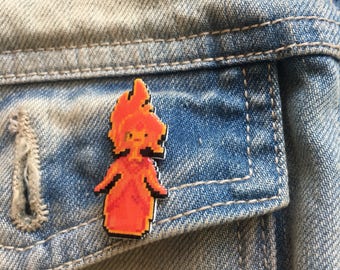 adventure time flame princess pin // Nintendo Hat Pin // Tie Tack // Retro lapel pin // resin coated shrink plastic similar to enamel pin