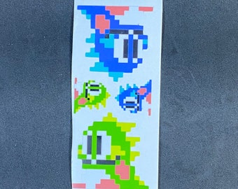 Bubble Bobble Pixelated Sticker Pack  // Arcade Game Stickers // Video Game Stickers // Car Decals