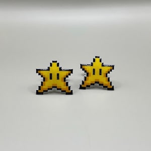 Invincible Star Super Mario 3 Cufflinks // Video Game Cufflinks // Geek Wedding Cufflinks // Gamer Wedding Cuff Links // Groomsmen Gift