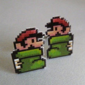 Super Mario Kuribo&#39;s Shoe Cufflinks // Video Game Cufflinks // Geek Wedding Cufflinks // Gamer Wedding Cuff Links // Mario Cufflinks