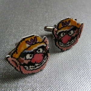 make love not wario - super mario Cufflinks // Video Game Cufflinks // Geek Wedding Cufflinks // Gamer Wedding Cuff Links // Groomsmen Gift