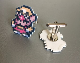 Wario - Wario's Woods / Super MarioCufflinks // Video Game Cufflinks // Geek Wedding Cufflinks // Gamer Wedding Cuff Links // Groomsmen Gift