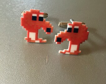 Qbert Cufflinks // Video Game Cufflinks // Geek Wedding Cufflinks // Gamer Wedding Cuff Links // Groomsmen Gift