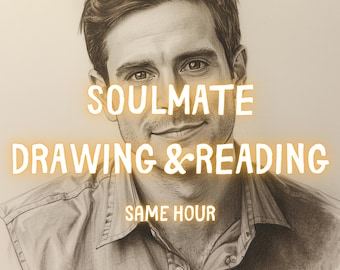 Soulmate Zeichnung + Tarot Legung, Detaillierte Soulmate Tarot Legung, Same Hour