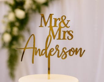 Topper per torta nuziale, Topper per torta nuziale, Topper per torta Mr & Mrs, Topper per torta personalizzato, Topper per torta di anniversario, Topper per torta nuziale