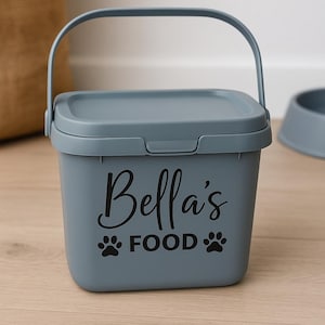 Personalised Dog Food Caddy | Dog Treat Caddy | Storage | Custom Pet Food Storage | Pet Food Storage Bucket | Personalized Cat Food storage