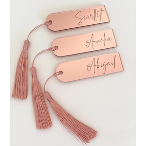 Personalised acrylic name place cards with tassels, Wedding Name Tags, Wedding Place Cards, Laser Cut Names, Mirrored acrylic name Tags