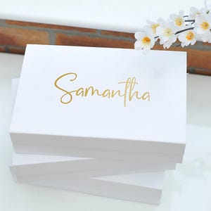 Caja de regalo personalizada blanca, caja de propuesta de dama de honor, caja de regalo blanca, caja de regalo de boda, caja de regalo de dama de honor, caja de Navidad, cajas de regalo