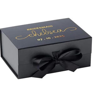 Caja de regalo personalizada blanca, caja de propuesta de dama de honor, caja de regalo blanca, caja de regalo de boda, caja de regalo de dama de honor, caja de Navidad, cajas de regalo