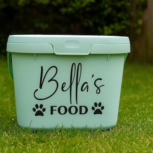 Personalised Dog Food Caddy | Dog Treat Caddy | Storage | Custom Pet Food Storage | Pet Food Storage Bucket | Personalized Cat Food storage