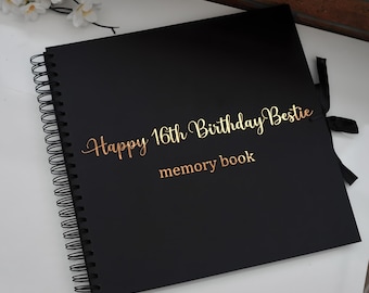 Personalised Scrap Book | Birthday Scrapbook | Spiral-bound Scrapbook | Christmas Gifts | Memory Book | Wedding Guest Book | Birthday Gift