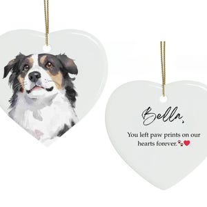 Personalized Pet Watercolor Ornament Using Pet&#39;s Photo + Name - Custom Ornament Christmas Dog Ornament Personalized Dog Ornament Custom Dog