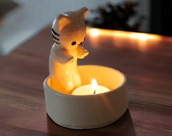 Cat Candle Holder