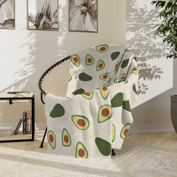 Plush Avocado Blanket Super Soft Microfiber Cozy Throw for Avocado Lovers Unique Gift Idea Etsy Canada