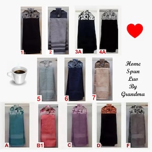 One Oven door towel, Kitchen hanging towel, Dish towel, Bathroom hand towel - Butterflies, Damask, Paisley and Dots