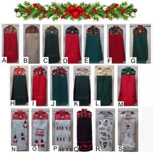 One Oven door towel, Kitchen hanging towel, Dish towel, Bathroom hand towel - Winter - Christmas - Holidays