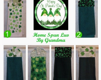 Saint Patrick's Day - One Oven door towel, Kitchen hanging towel, Dish towel, Bathroom hand towel - St. Pats Day