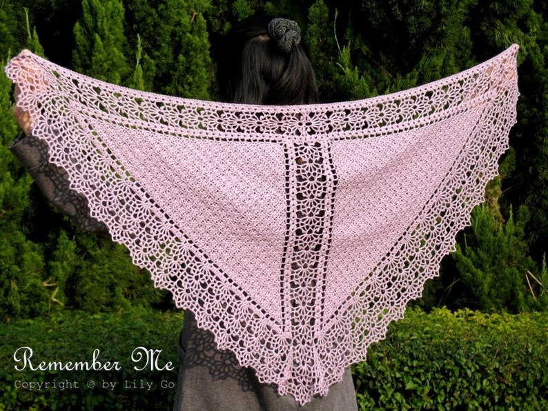 Remember Me Crocheted Shawl in PDF File image 1